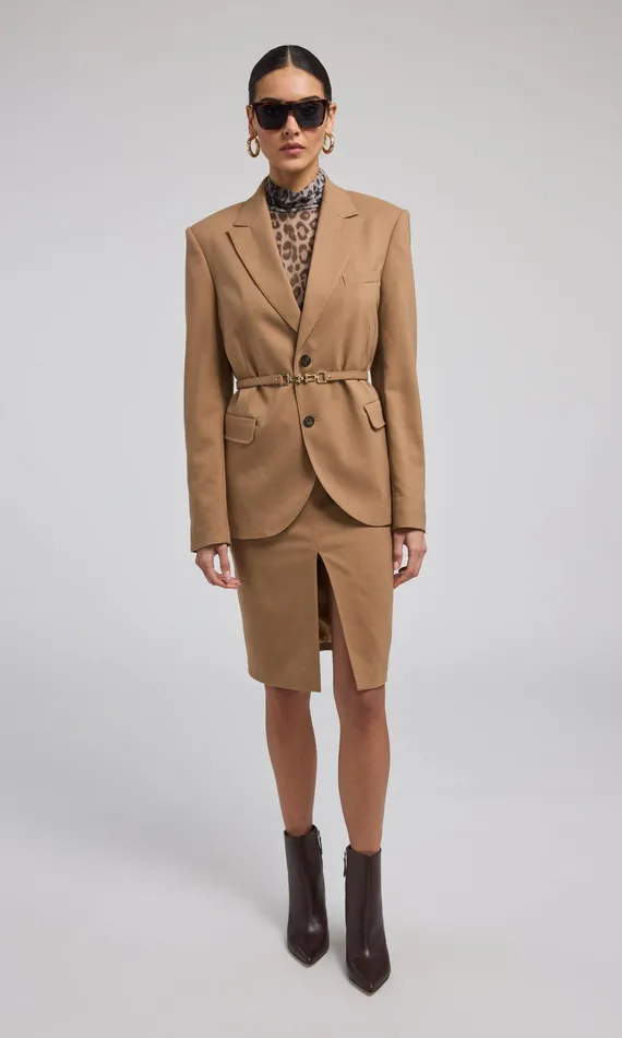 Generation Love Clothing Skirts Women Alayna Suiting Skirt Camel