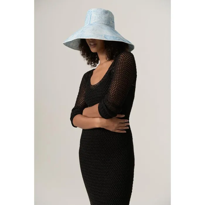 Helen Kaminski HK X Bbbarra Wide Brim Blue Hats Bucket