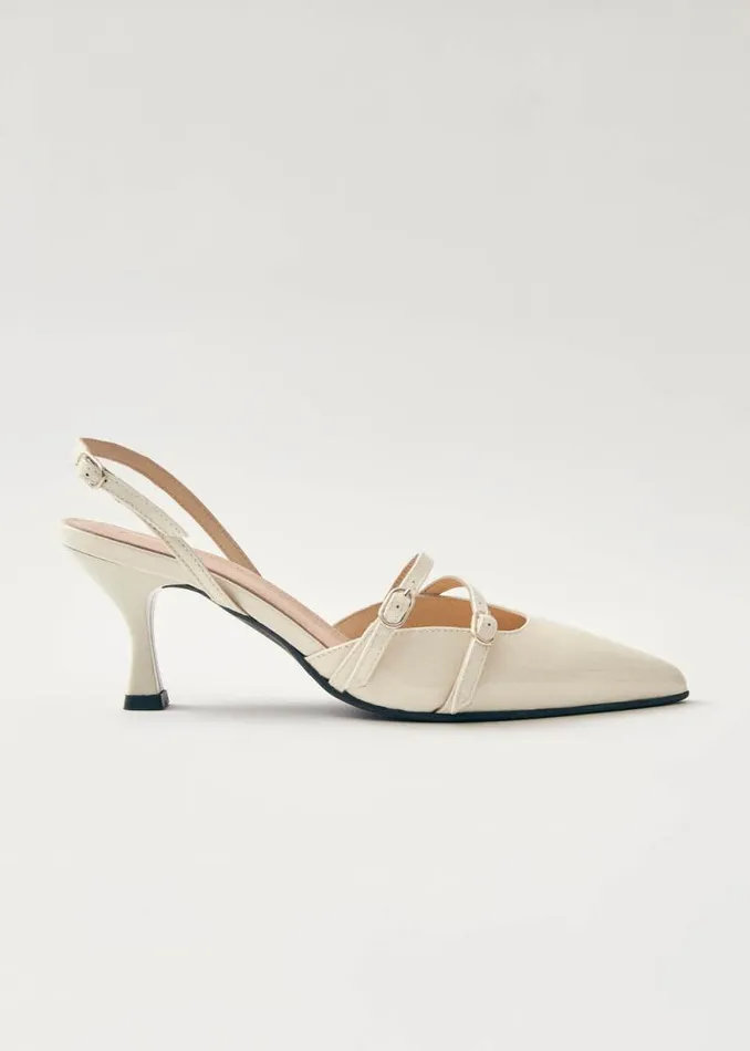 Joelle Onix Cream Leather Pumps Women ALOHAS Heels