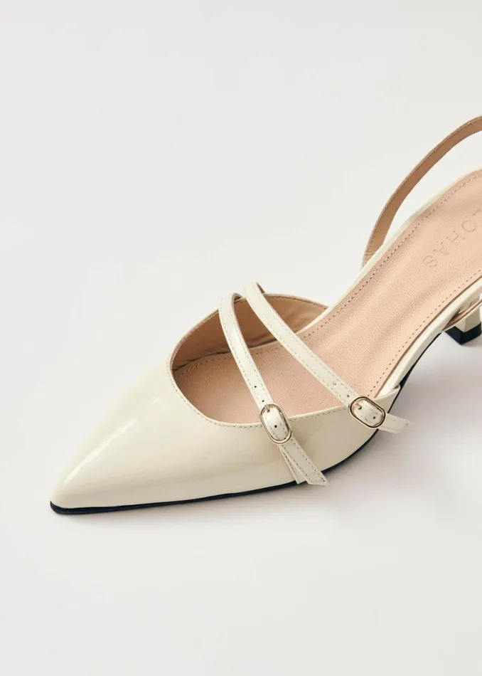 Joelle Onix Cream Leather Pumps Women ALOHAS Heels