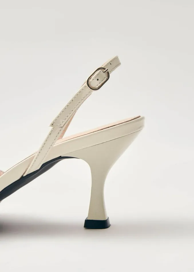 Joelle Onix Cream Leather Pumps Women ALOHAS Heels