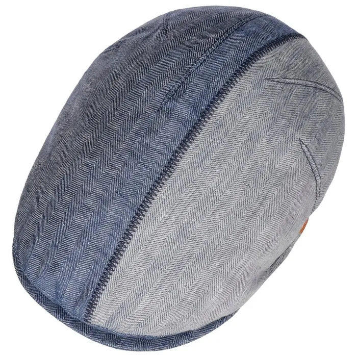 Men Jasper Twotone Linen Flat Cap Blue Mayser Flat Caps Men Jasper Twotone Linen Flat Cap Blue Mayser Flat Caps