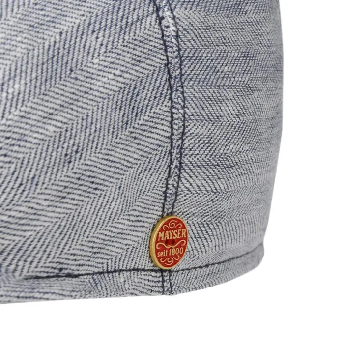 Men Jasper Twotone Linen Flat Cap Blue Mayser Flat Caps Men Jasper Twotone Linen Flat Cap Blue Mayser Flat Caps