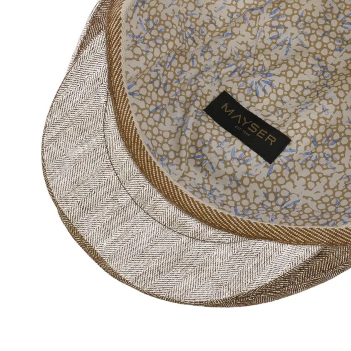 Men Jasper Twotone Linen Flat Cap Blue Mayser Flat Caps Men Jasper Twotone Linen Flat Cap Blue Mayser Flat Caps