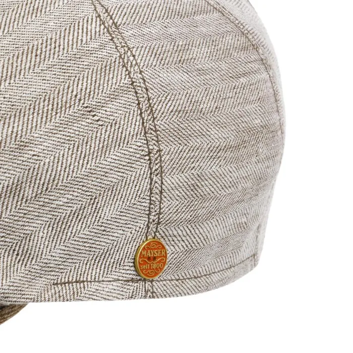 Men Jasper Twotone Linen Flat Cap Blue Mayser Flat Caps Men Jasper Twotone Linen Flat Cap Blue Mayser Flat Caps
