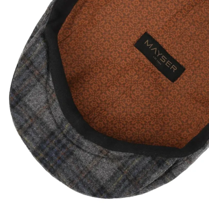Men Lennart Shetland Check Flat Cap Grayblue Mayser Flat Caps Men Lennart Shetland Check Flat Cap Grayblue Mayser Flat Caps