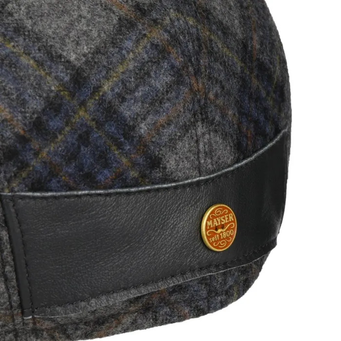 Men Lennart Shetland Check Flat Cap Grayblue Mayser Flat Caps Men Lennart Shetland Check Flat Cap Grayblue Mayser Flat Caps