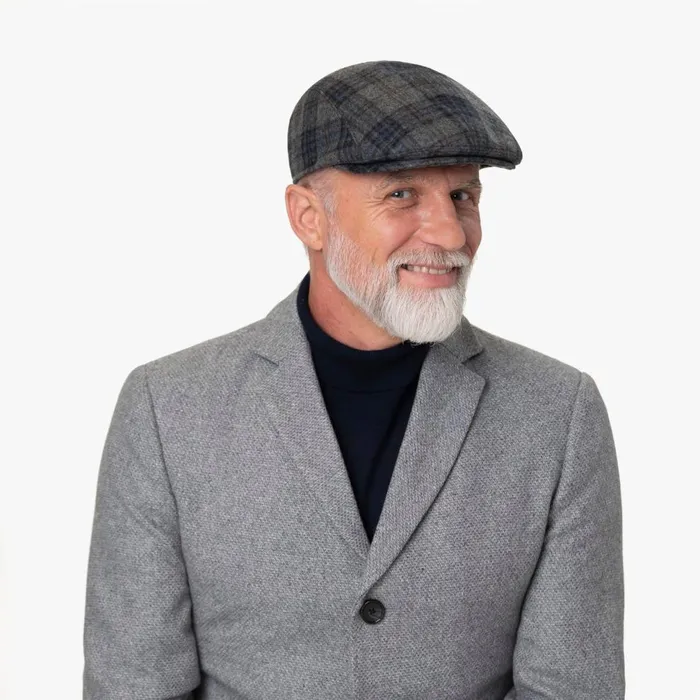 Men Lennart Shetland Check Flat Cap Grayblue Mayser Flat Caps Men Lennart Shetland Check Flat Cap Grayblue Mayser Flat Caps