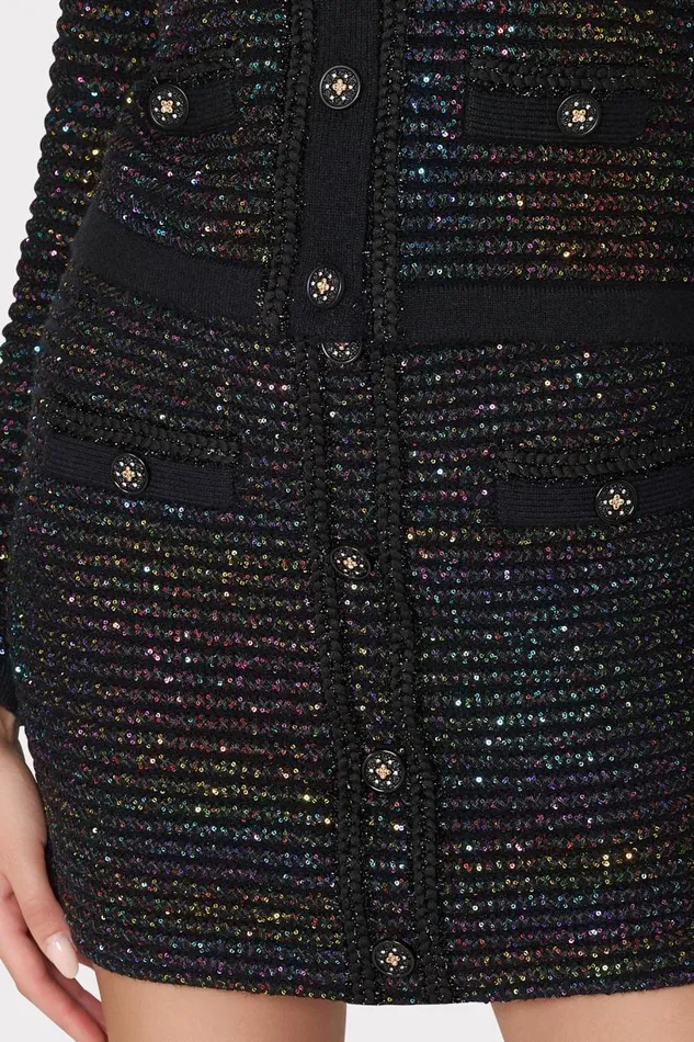 Milly Skirts Women Sequin Textured Knit Mini Skirt Multi Milly Skirts Women Sequin Textured Knit Mini Skirt Multi