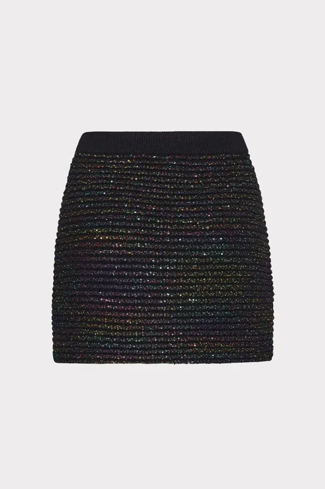 Milly Skirts Women Sequin Textured Knit Mini Skirt Multi Milly Skirts Women Sequin Textured Knit Mini Skirt Multi