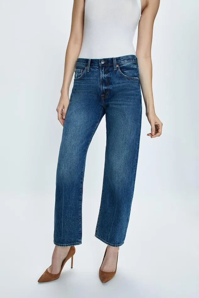 Pistola Denim Denim Women Lexi Mid Rise Bowed Straight Jean 8211 Artisan
