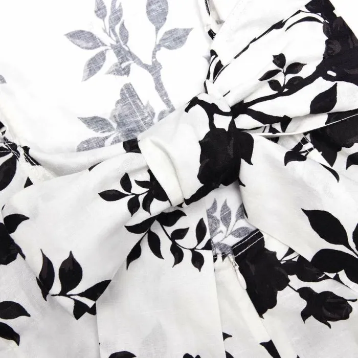 Self Portrait Dresses Floral Print Linen Mini Dress 8211 Women