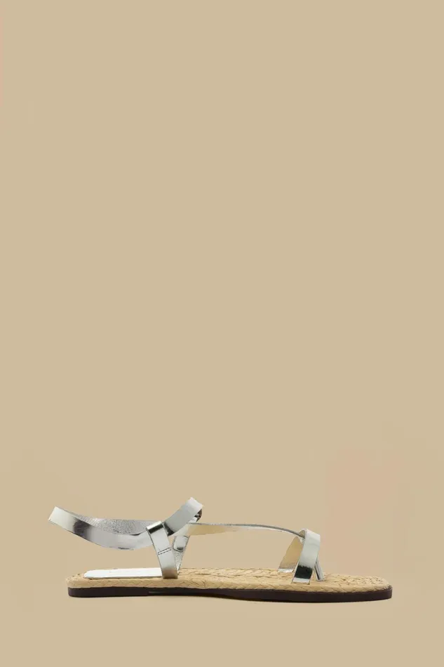 Silver Cross Strap Sandal Women FARM Rio Sandals