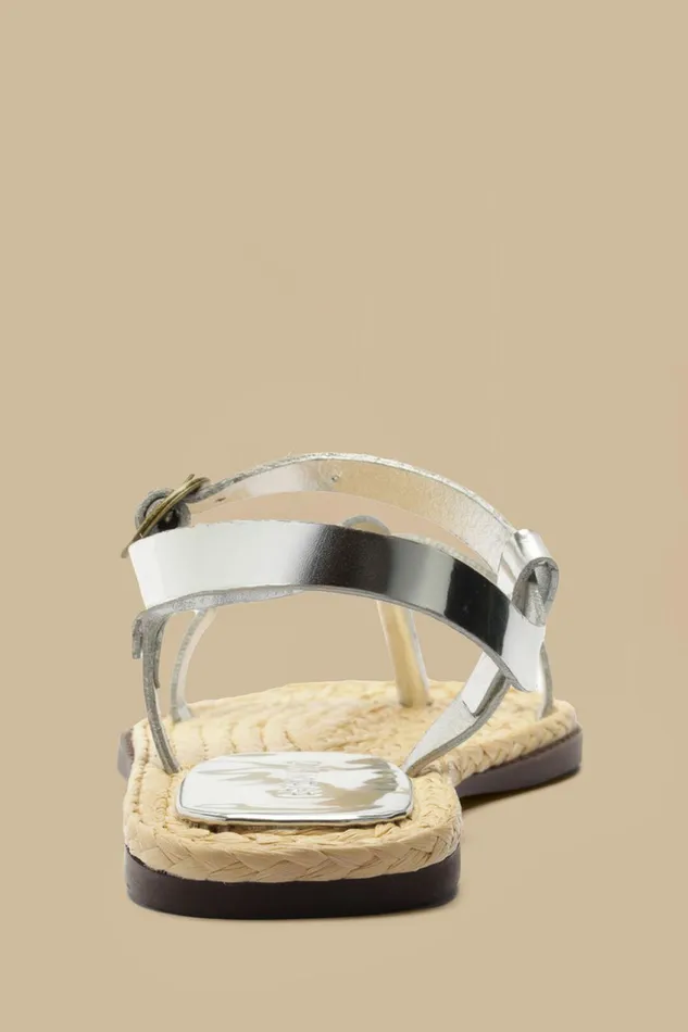 Silver Cross Strap Sandal Women FARM Rio Sandals Silver Cross Strap Sandal Women FARM Rio Sandals