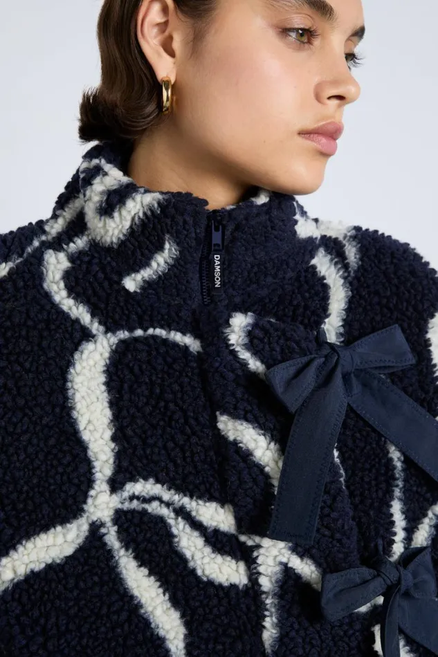 Women Jackets and Coats Damson Madder Ingrid Borg Jacket Navy Bows