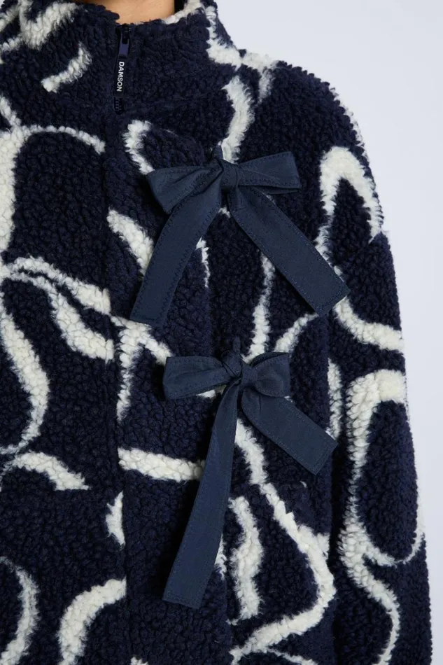 Women Jackets and Coats Damson Madder Ingrid Borg Jacket Navy Bows