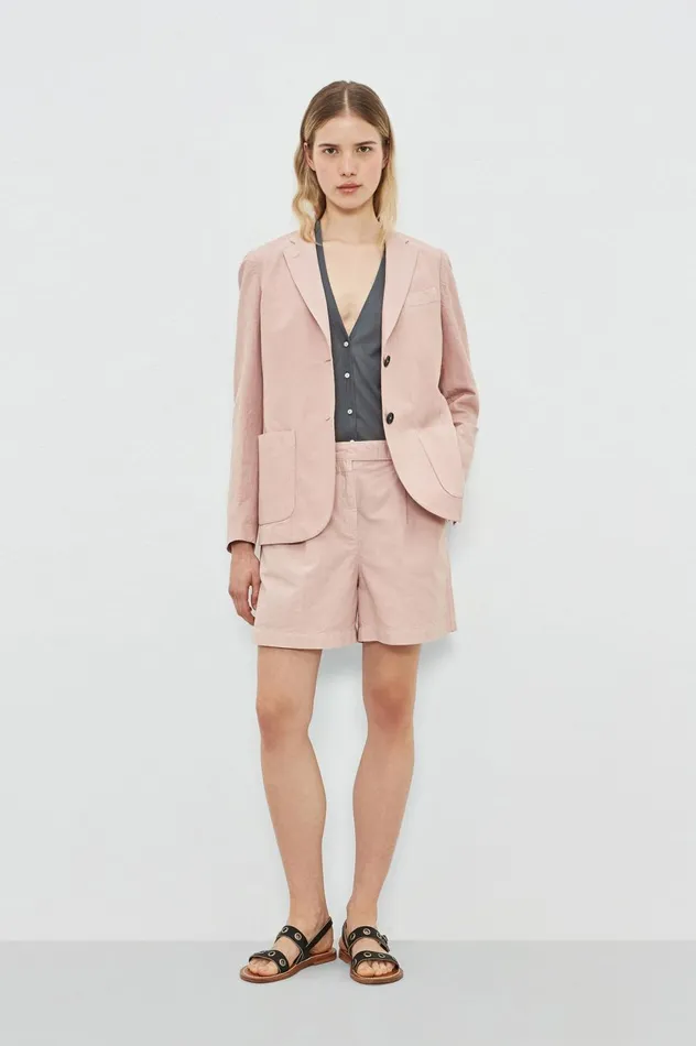 Women SARDINA 8211 Cotton Linen Bermuda Shorts 8211 Soft Pink Massimo Alba Trousers and Shorts Women SARDINA 8211 Cotton Linen Bermuda Shorts 8211 Soft Pink Massimo Alba Trousers and Shorts