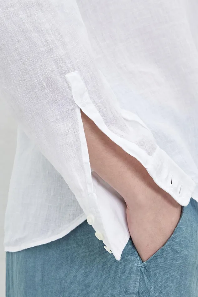 Women SELMA 8211 Linen Shirt 8211 Bianco Massimo Alba Shirts