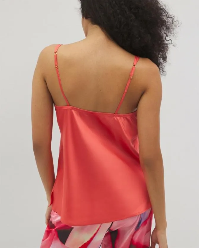 Women Soma Matching Separates Satin Double Strap Cami Deep Sea Coral