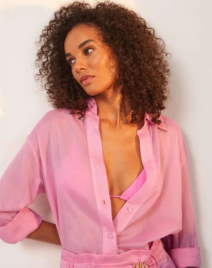 Women ViX Paula Hermanny Tops Lyra Long Sleeve Blouse 8211 Gerbera