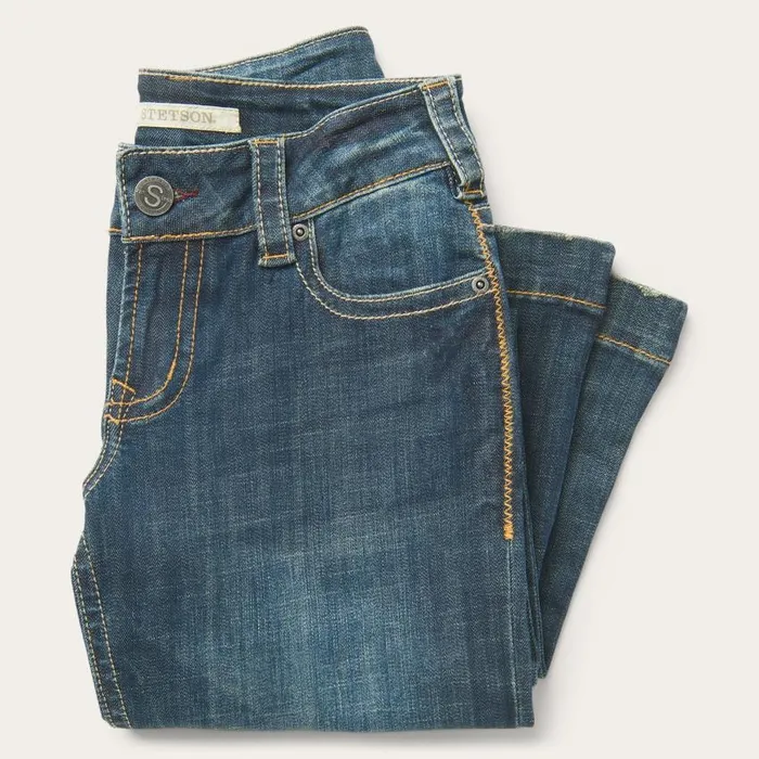 214 City Trouser Jeans In Medium Wash Blue Women Stetson Denim