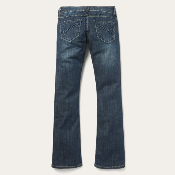 818 Bootcut Jean With quotSquot Back Pocket Blue Women Stetson Denim