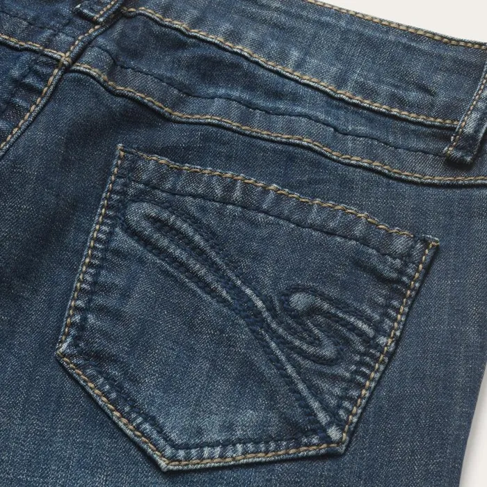 818 Bootcut Jean With quotSquot Back Pocket Blue Women Stetson Denim