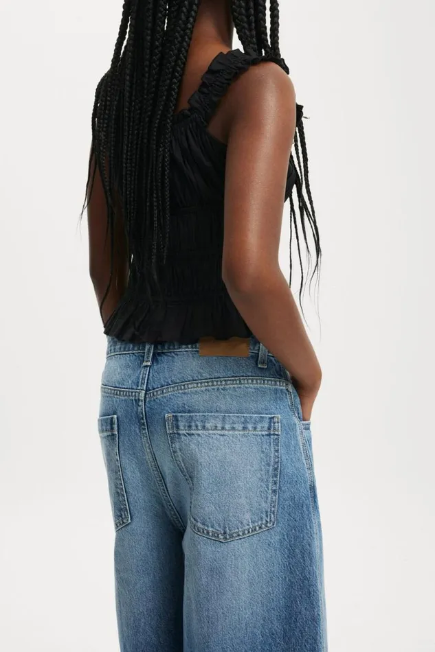90 S Baggy Denim Jort Azure Blue Women Cotton On Shorts and Skirts