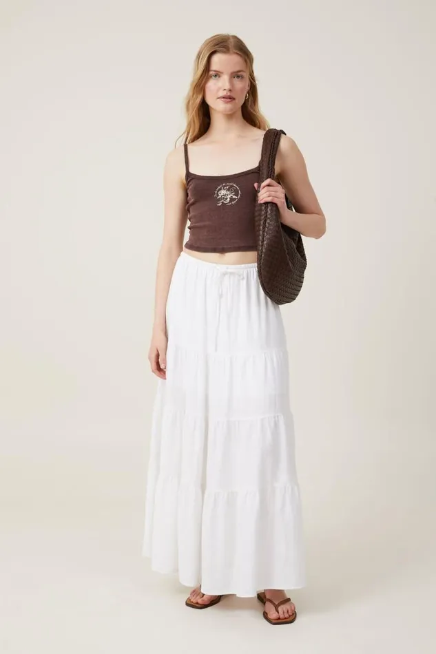 90 S Graphic Strappy Cami Skylab Cherubdark Oak Women Cotton On Tops