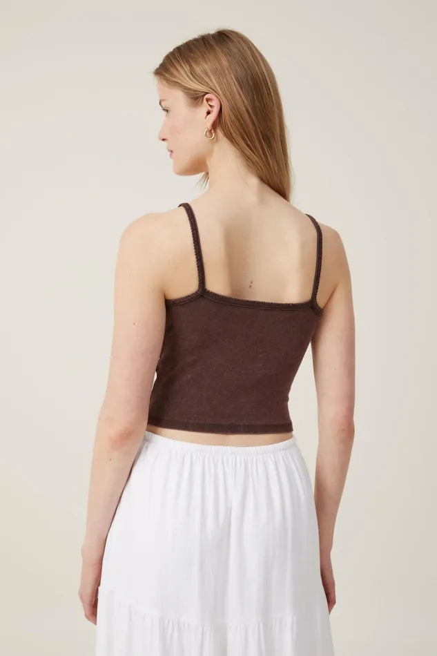 90 S Graphic Strappy Cami Skylab Cherubdark Oak Women Cotton On Tops
