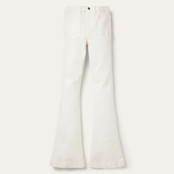 921 High Rise Flare Fit Jean White Women Stetson Denim
