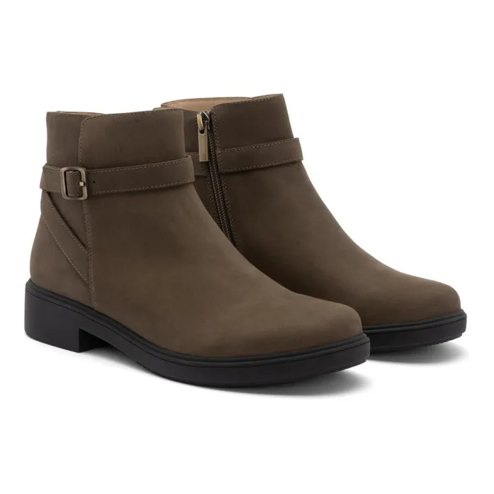 ABEO Compass Buckle Brown Womens Abeo Boots