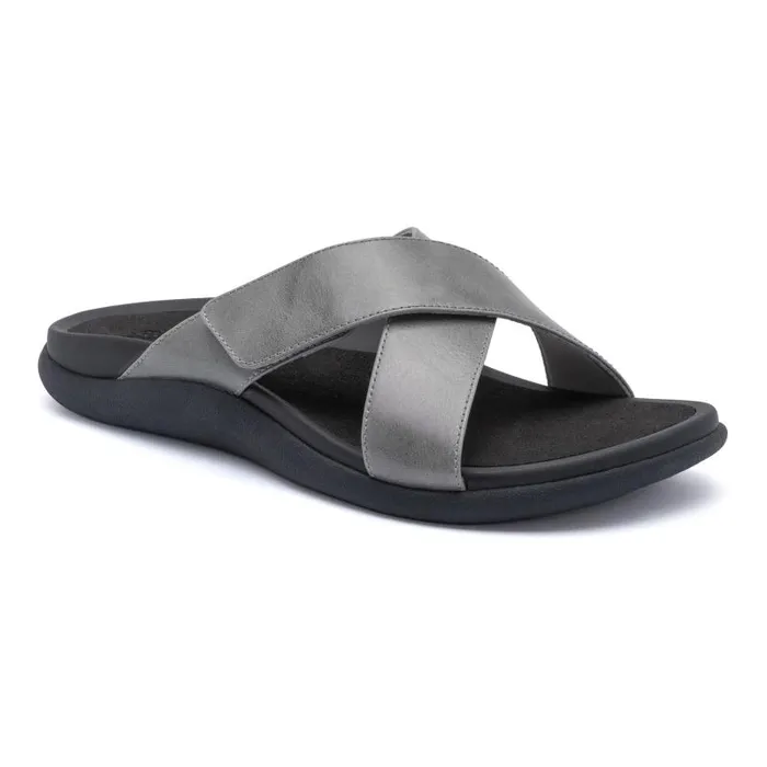 ABEO Laguna Slide Silver Womens Abeo Sandals