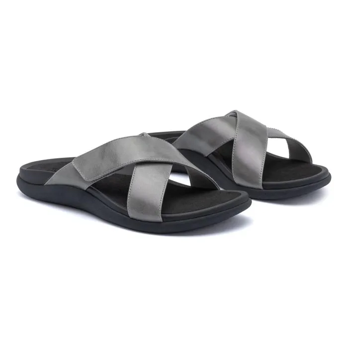 ABEO Laguna Slide Silver Womens Abeo Sandals
