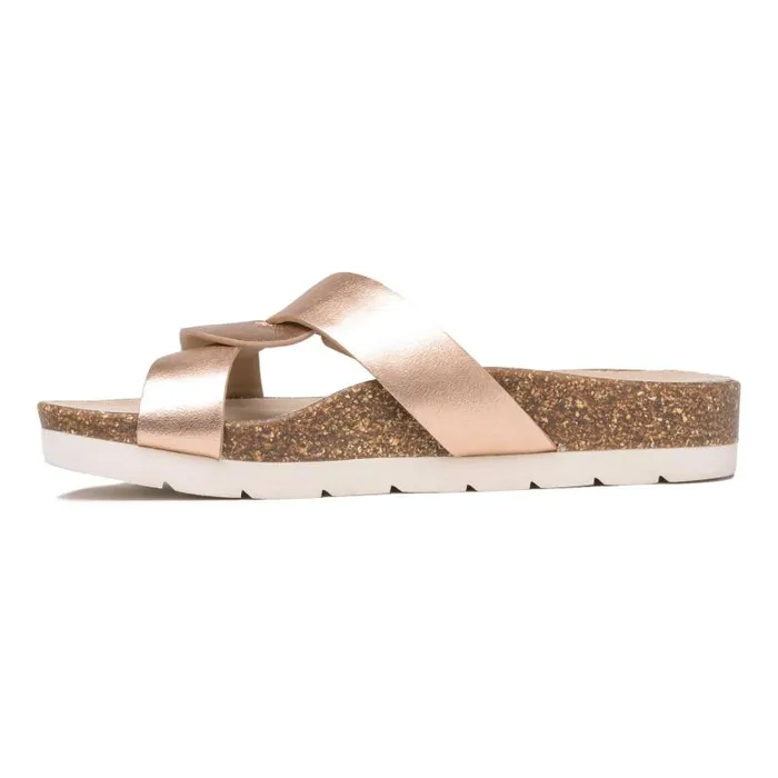 ABEO Lanai Slide Gold Womens Abeo Sandals
