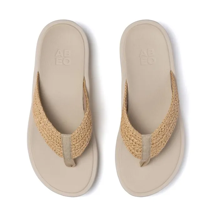 ABEO Paseo Thong Sandal Metatarsal Beige Womens Abeo Sandals