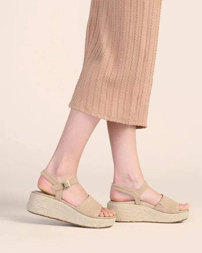ABEO Solstice Buckle Sandal Beige Womens Abeo Sandals
