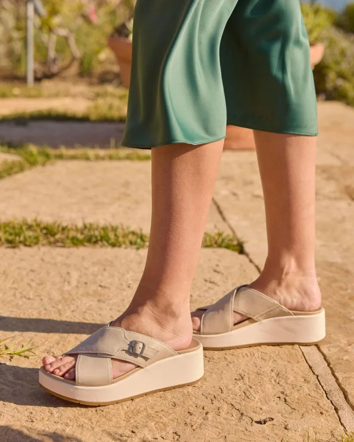 ABEO Solstice Cross Slide Metatarsal Tan Womens Abeo Sandals
