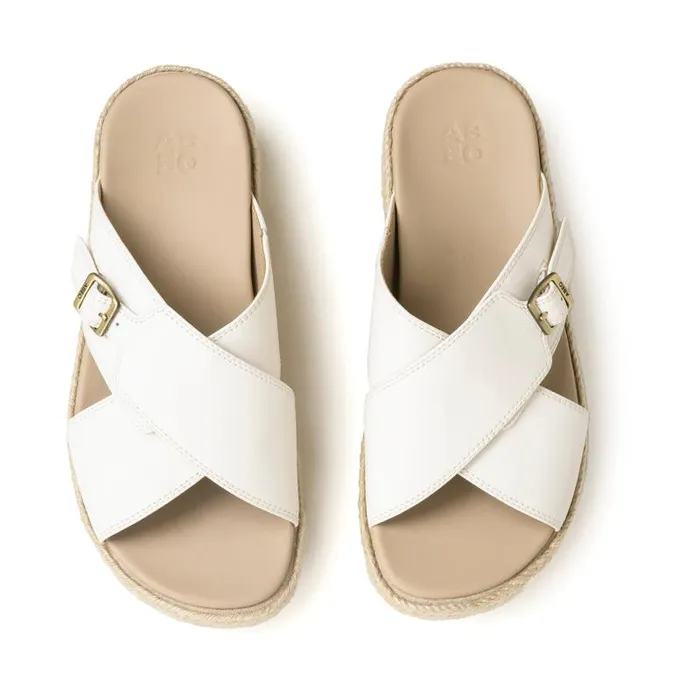 ABEO Solstice Cross Slide Metatarsal White Womens Abeo Sandals