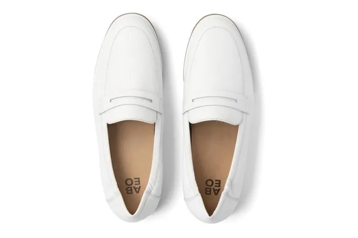 ABEO Strada Loafer Metatarsal White Womens Abeo Dress