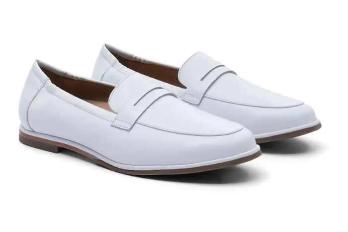 ABEO Strada Loafer Metatarsal White Womens Abeo Dress
