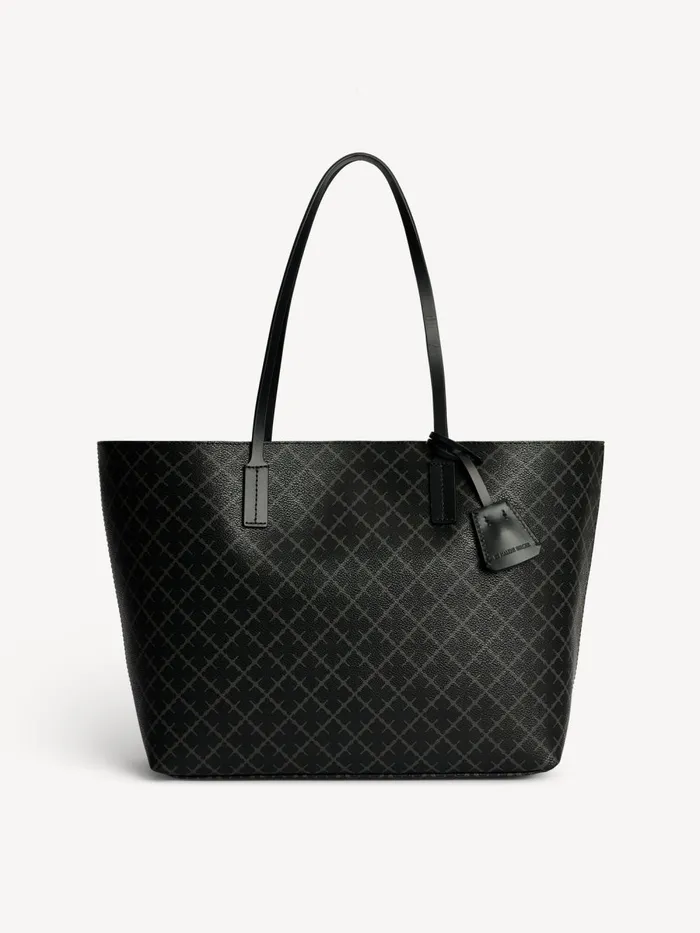 Abigail Printed Tote Bag Charcoal Women By Malene Birger Bags