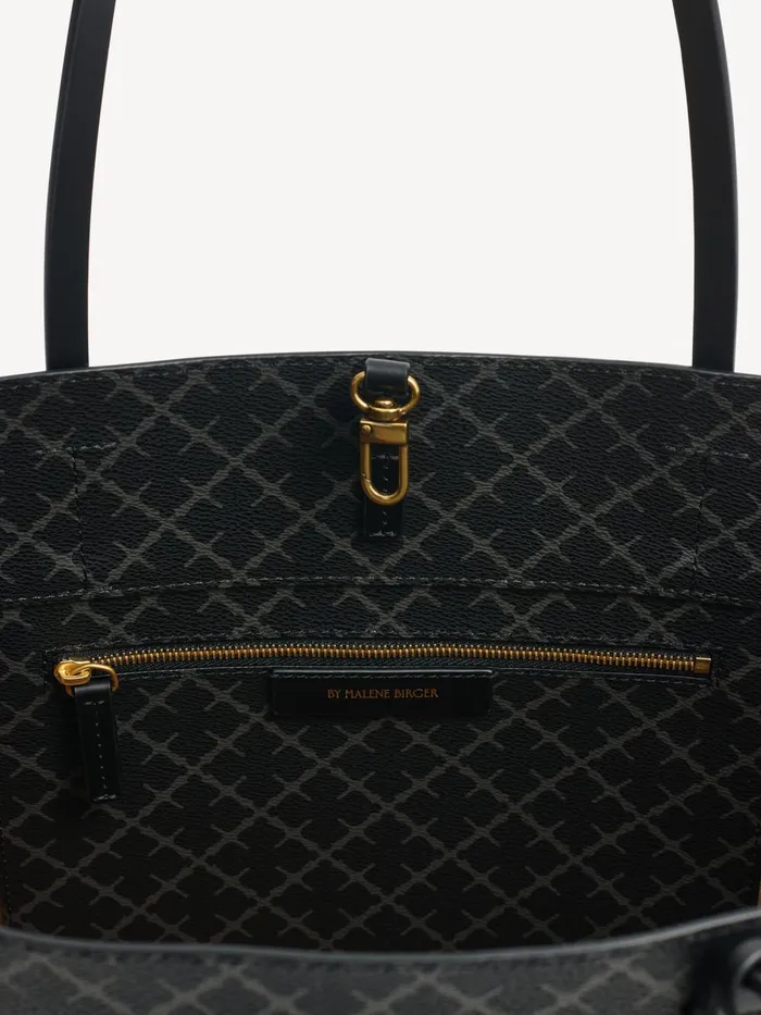 Abigail Printed Tote Bag Charcoal Women By Malene Birger Bags