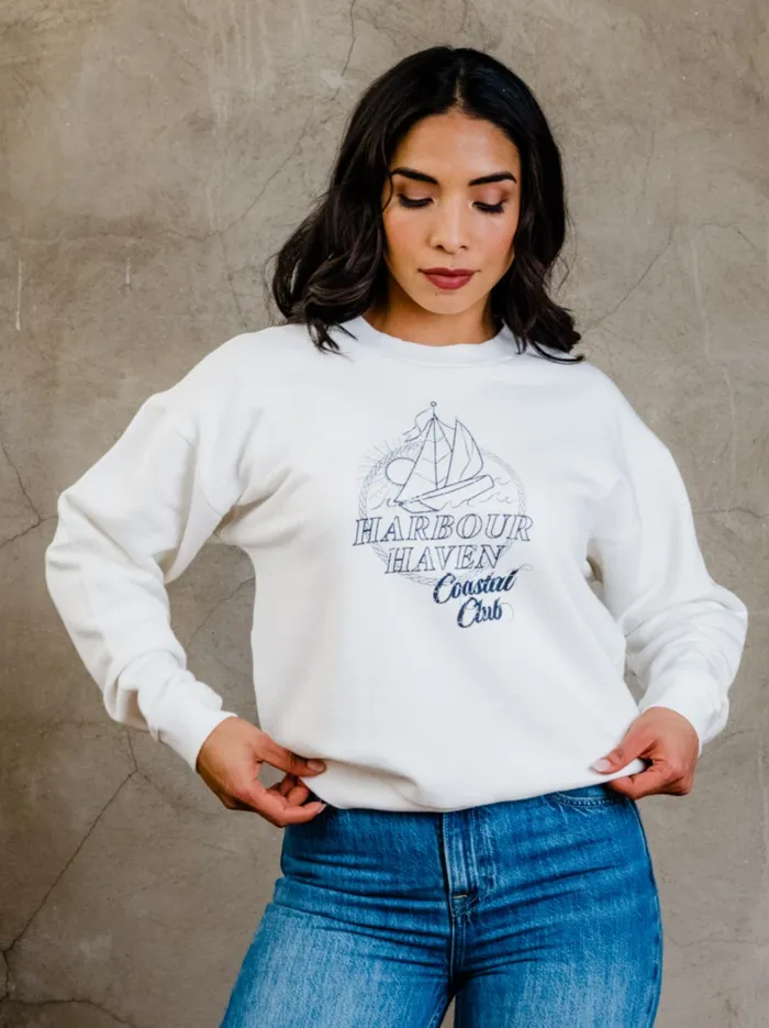Able Oaklyn Graphic Sweatshirt Almond Women Tops