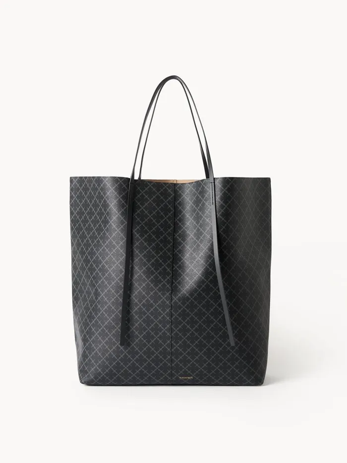 Abrille Printed Tote Bag Charcoal Women By Malene Birger Bags