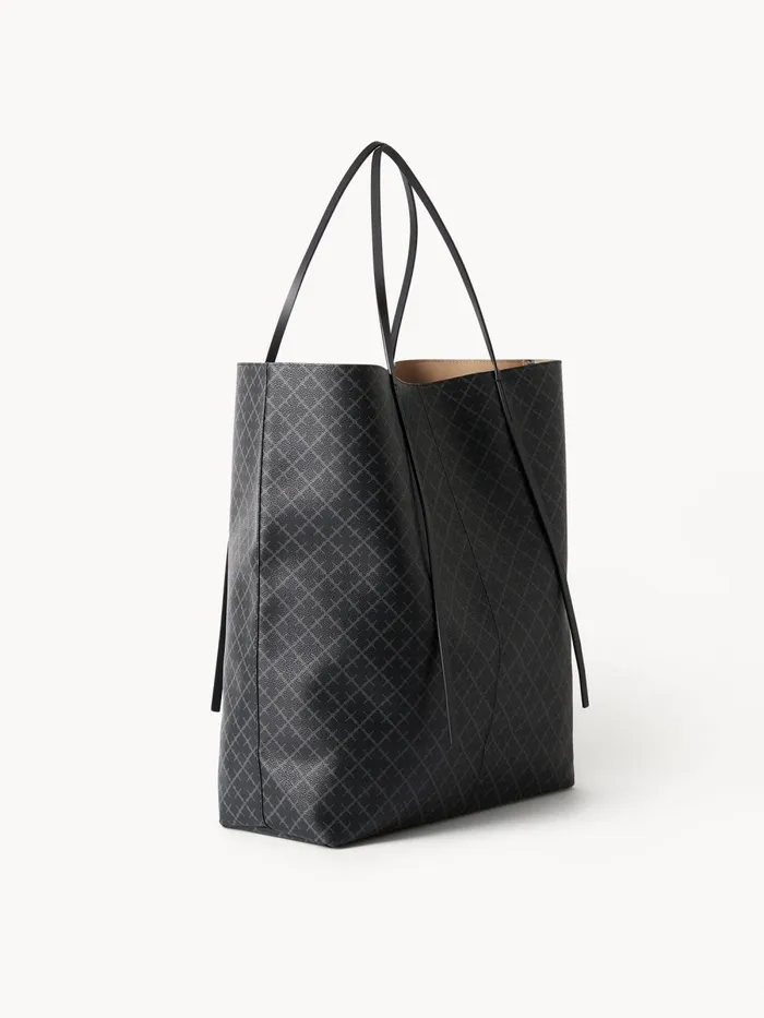 Abrille Printed Tote Bag Charcoal Women By Malene Birger Bags