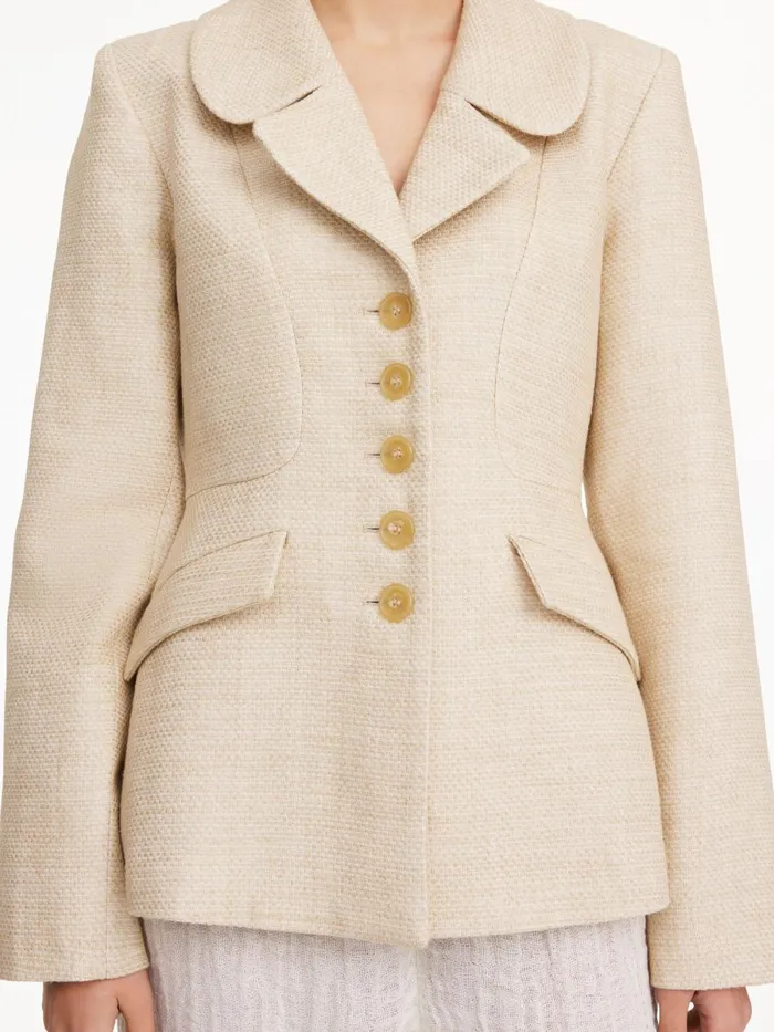 Adrienna SingleBreasted Blazer Wood Women By Malene Birger Blazers