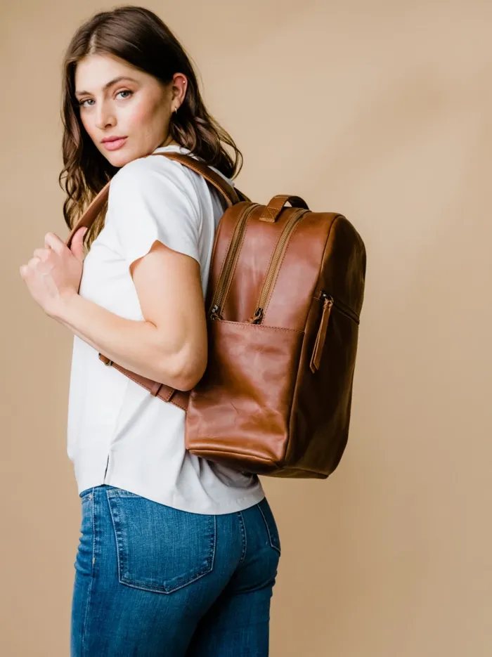 Alem Backpack Cognac Women Backpacks Able