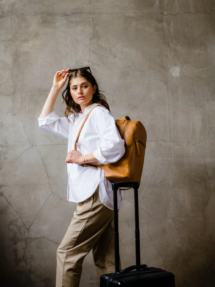Alem Backpack Cognac Women Backpacks Able