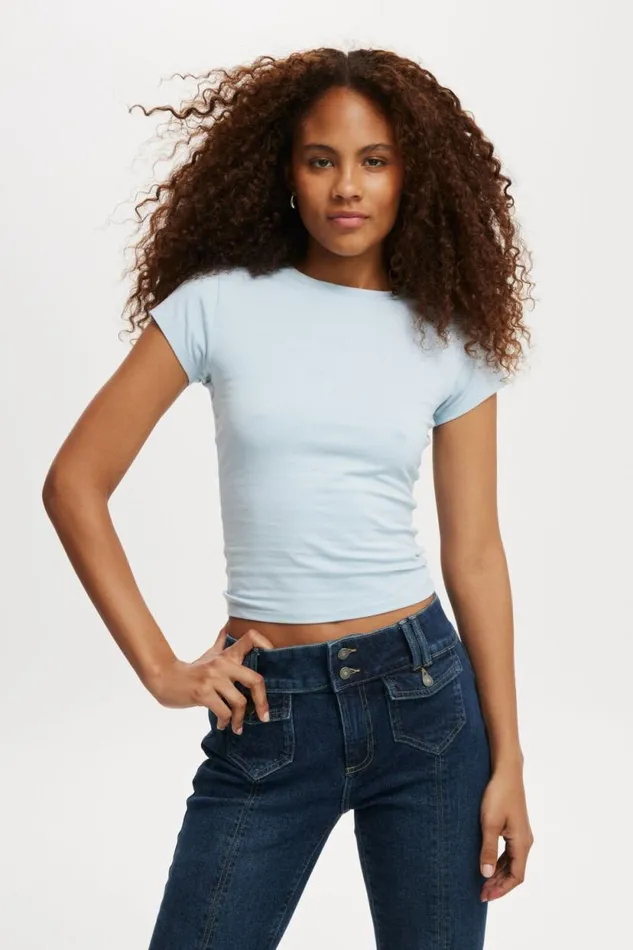 All Day Crew Tee Shoreline Women Cotton On Tops